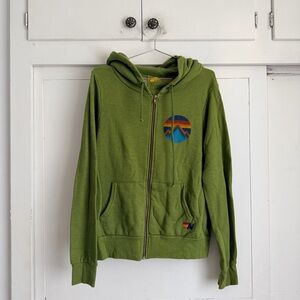 Aviator Nation Green All Seasons Zip Up Hoodie